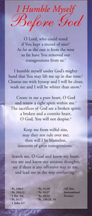 I Humble Myself Before God
